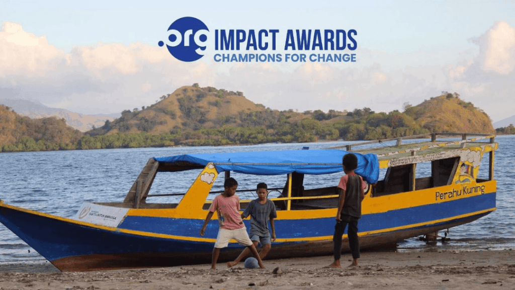 yellow boat of hope Indonesia reached as a finalist on the org impact awards