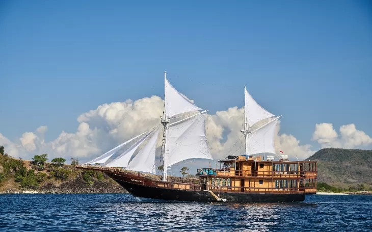 Oracle Yacht Sailing Through Indonesia